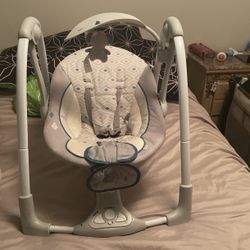 Ingenuity 2-in-1 Portable Battery-Powered Baby Swing & Infant Seat with Vibrations - Nash (Unisex)