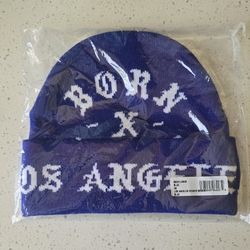 BORN X RAIDED  Blue Beanie