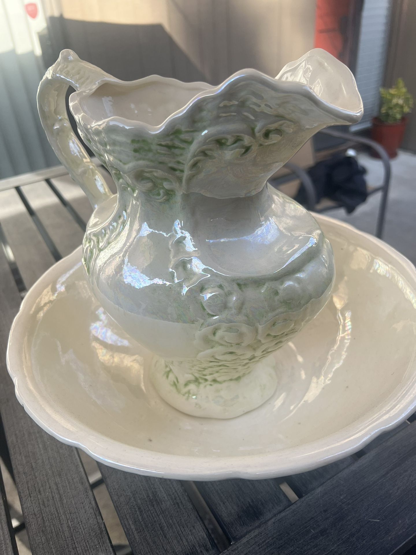 Antique hand washing bowl