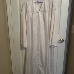 White Graduation Gown
