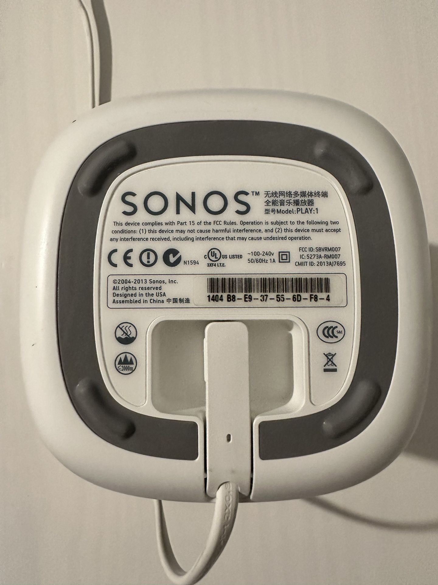 Sonos Play 1  Wireless Speaker