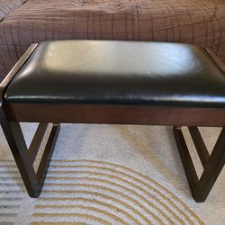 Mini Leather Bench With Storage