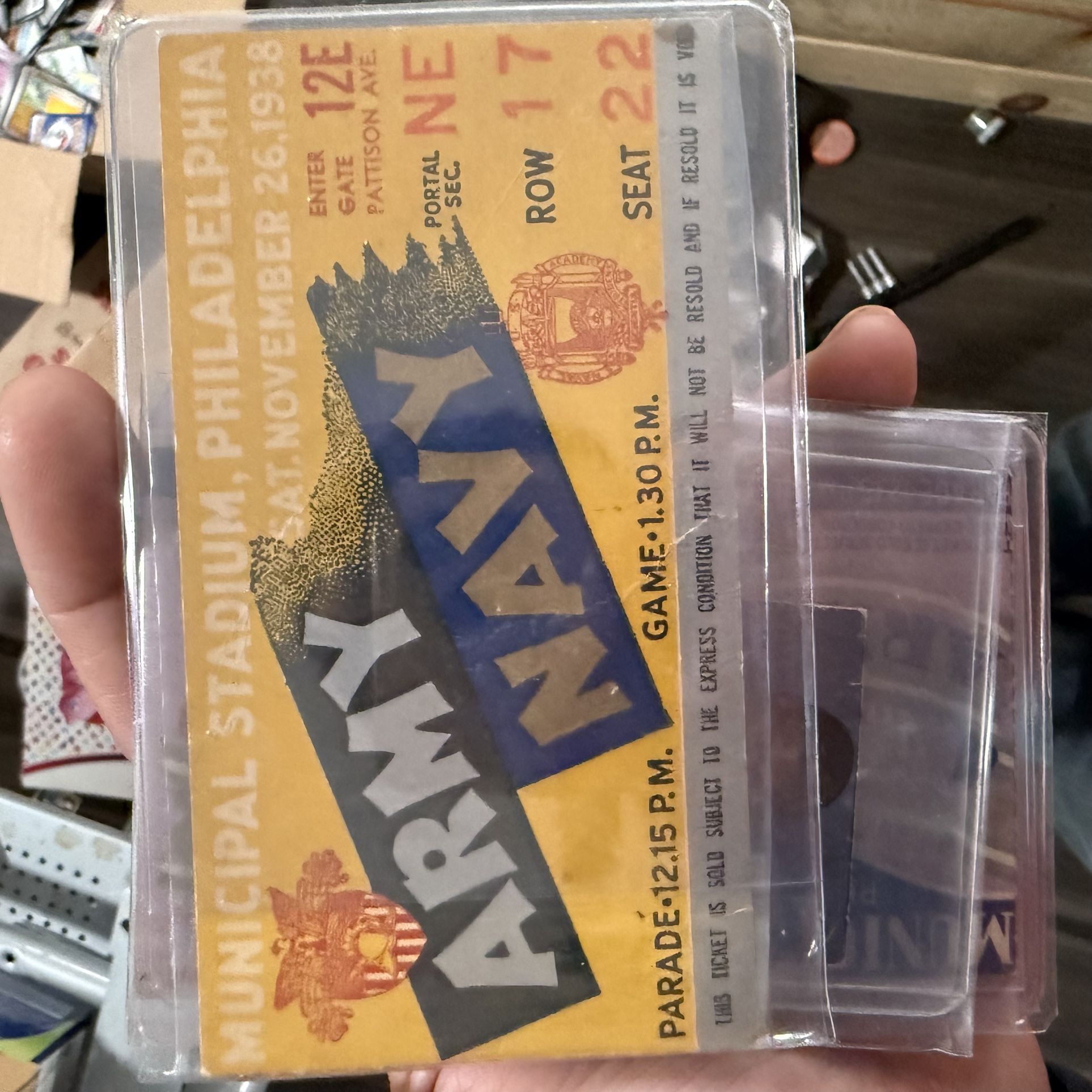 1936 And 1938 Army Vs Navy Football Game Tickets