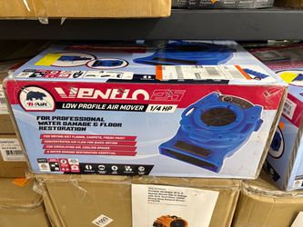 BRAND NEW IN BOX Shop B-Air 1/4 HP Low Profile Blue Air Mover Blower Fan for Water Damage Restoration Carpet Dryer Floor