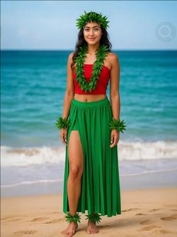 High Quality X-Large Hawaiian or Lilo & Stitch Halloween Costume Set