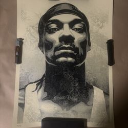 SNOOP DOGG Art Print Poster signed by OBEY artist Shepard Fairey limited 322/550