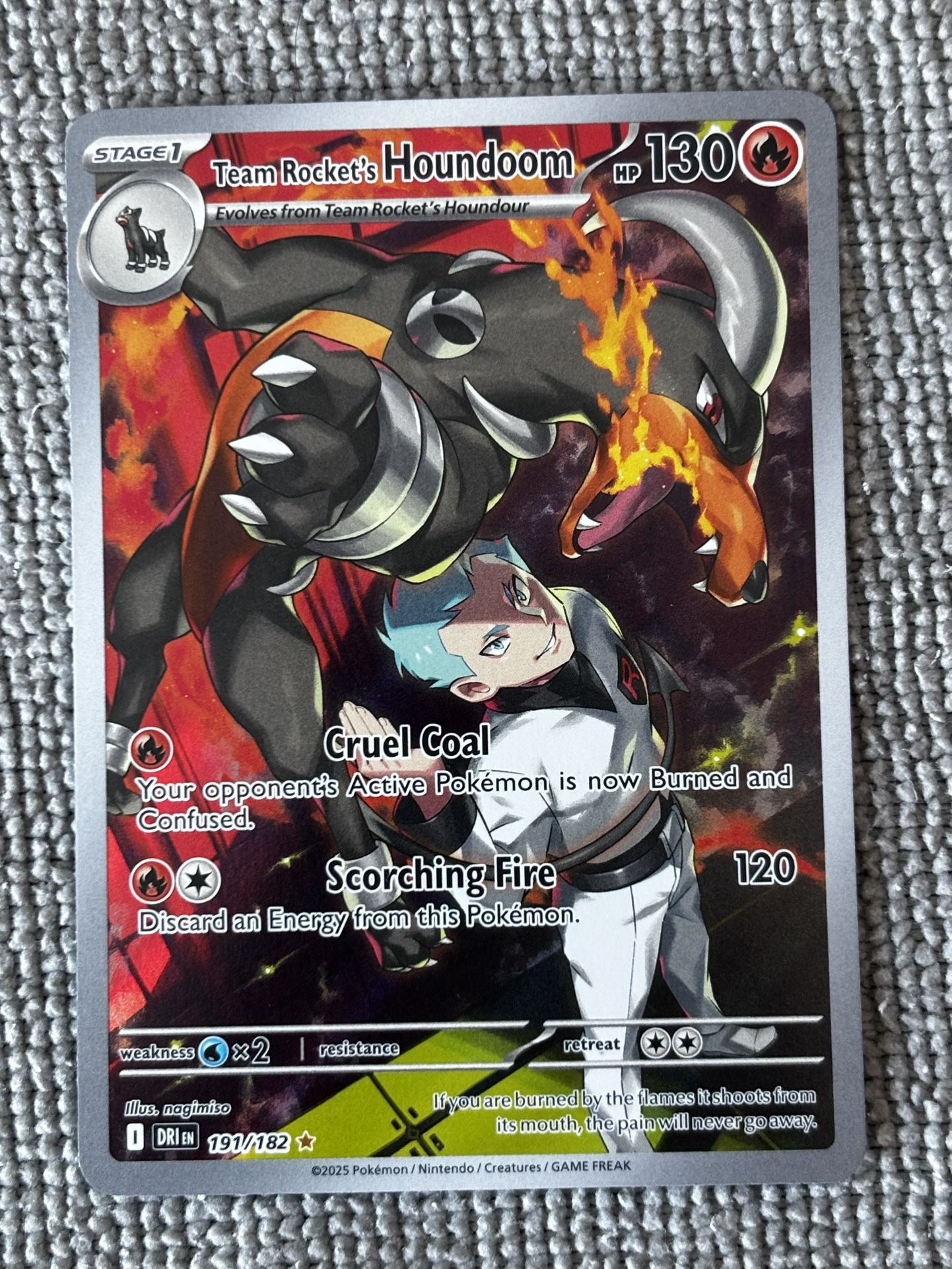 2025 Pokemon SV Destined Rivals DRI EN Team Rocket's Houndoom #191/182