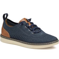 Johnston & Murphy Boys Amherst Knit U-Throat Casual Lace-Up Shoe 8c 