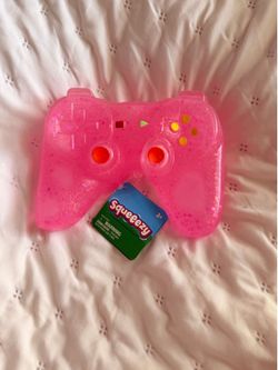 Pink Squeezy game controller with glitter brand new