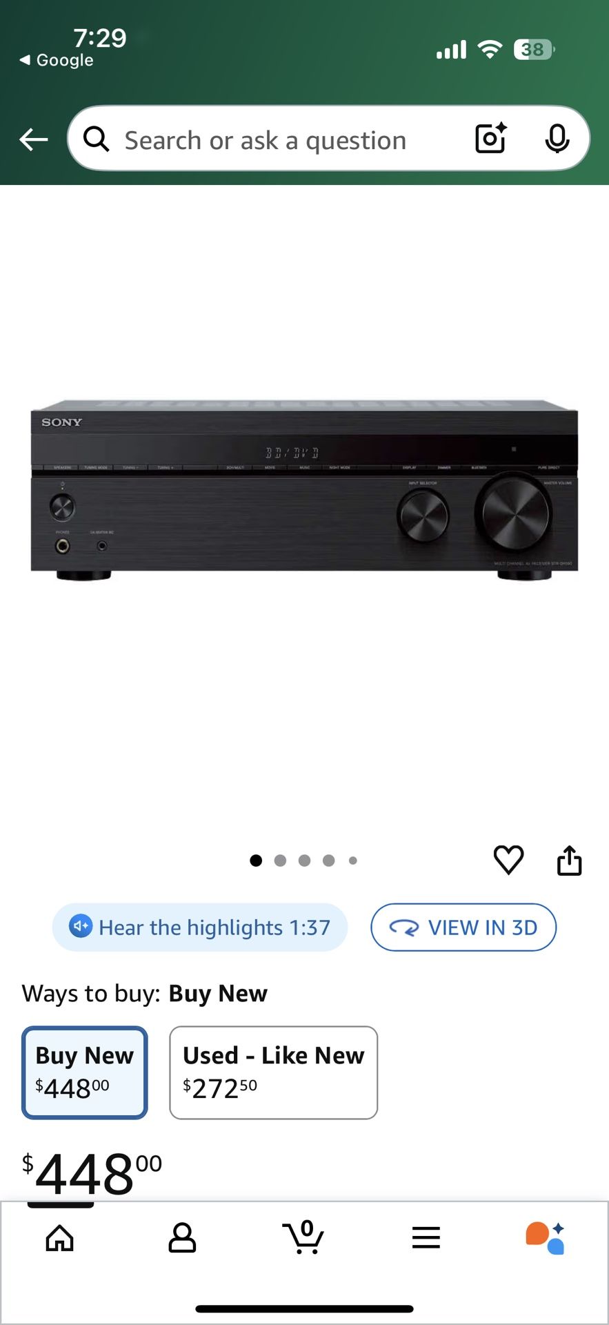 Sony Home Theater Receiver 