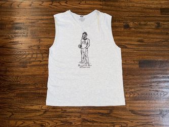 Vintage Graphic Big Cedar Lodge Missouri Buzzard Bar Cutoff Grey Tank Top Size L