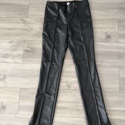 Black Faux Leather Pants Size S