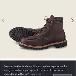 SIZE 8 RED WING THE SAWMILL BOOTS IN BRIAR OIL SLICK LEATHER SOFT TOE BOOTS BRAND NEW 