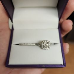 1.5 Carat White Gold Ring Set