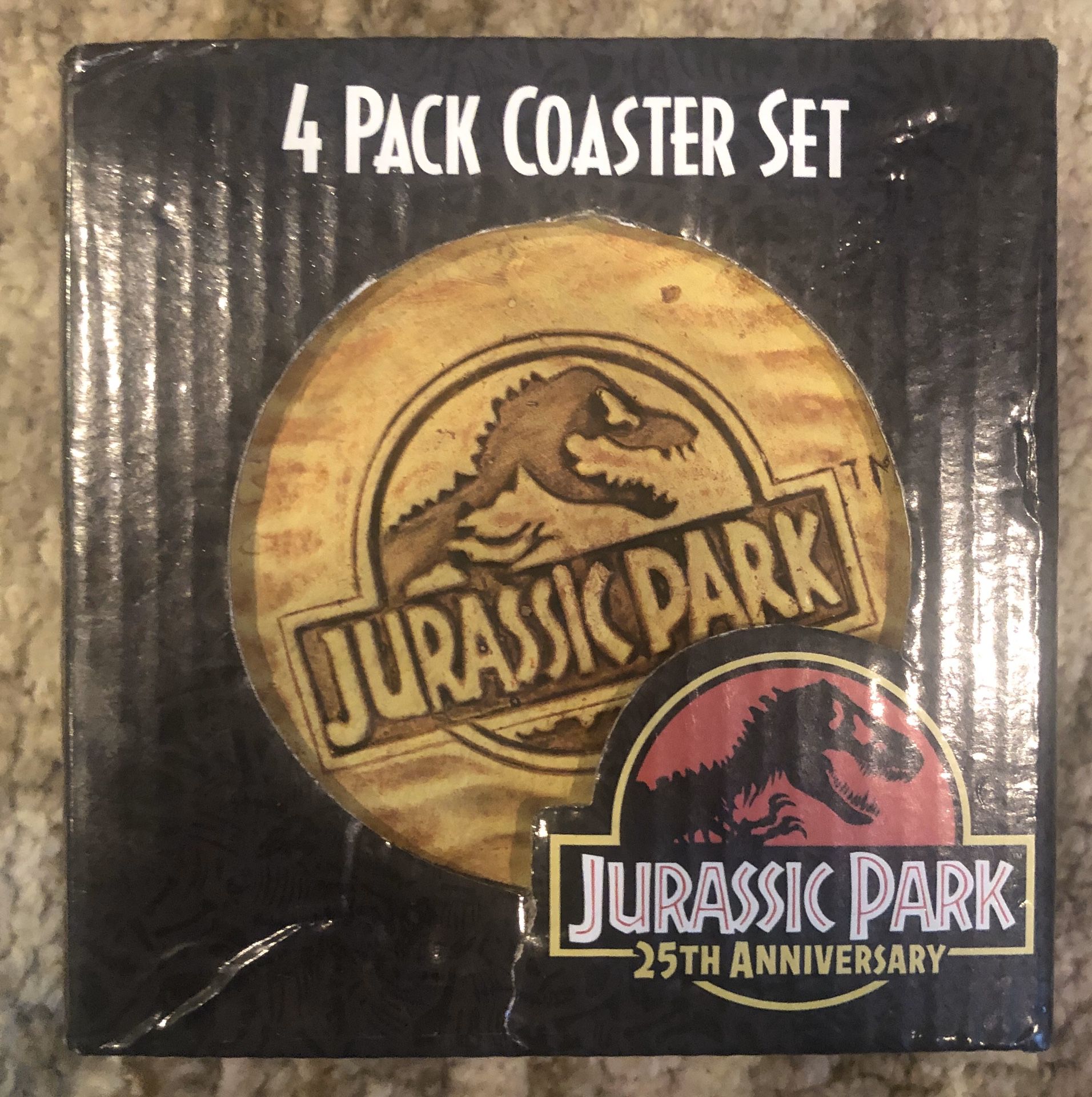 Jurassic Park 25th Anniversary 4 Pack Coaster Set