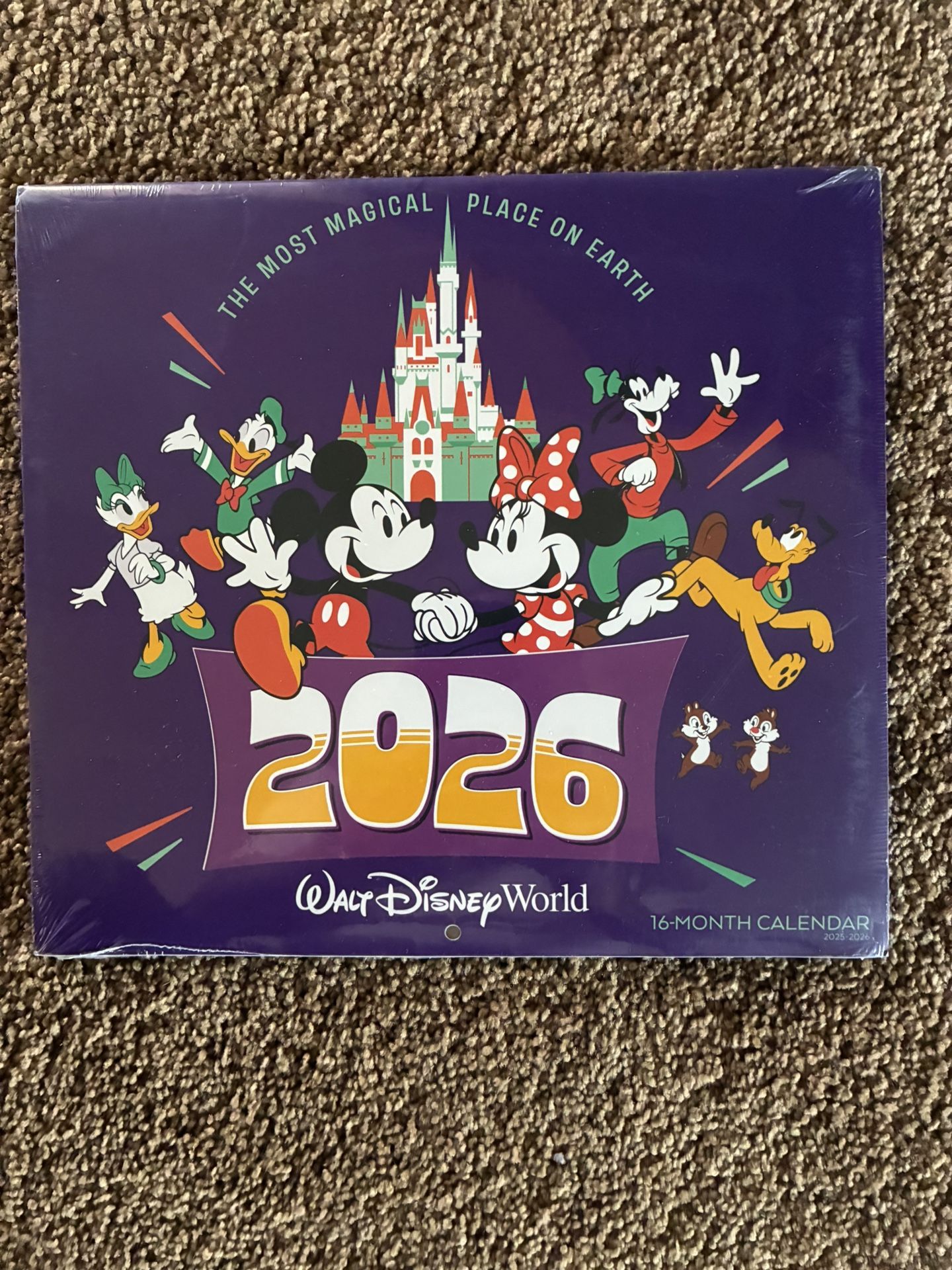 Walt Disney World 2025-2026 Calendar - 16 Months - NEW