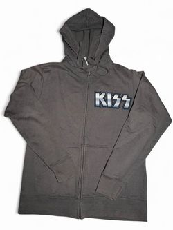 Kiss Limited Edition Full Zip Hoodie Light Weight Sweater Men’s - Size Small Gray “Too Loud Too Old” #rock #metal     Tags: #emo #grunge #emo band tee