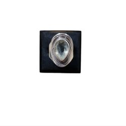 Size 6-6.25 925 Sterling Silver India Moonstone Teardrop Ring