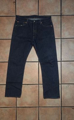Mens straight fit levis 501 dark blue  denim jeans (W36 L32)