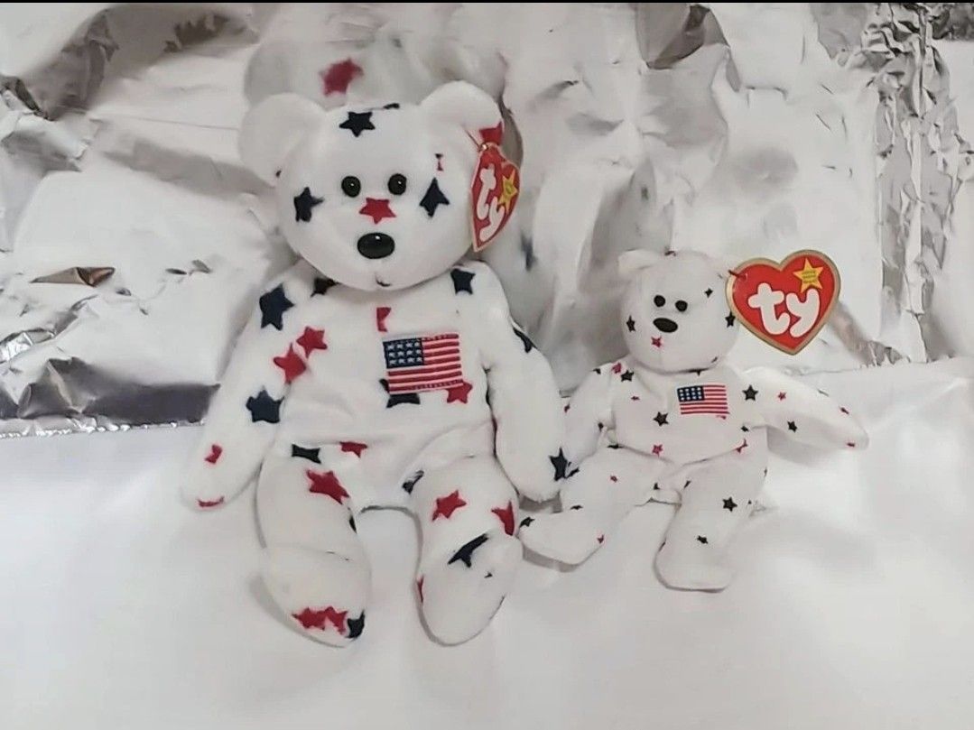 Glory the Bear & TEENIE Beanie Glory: TY Beanie Baby 4th of July EXCLUSIVE in US
