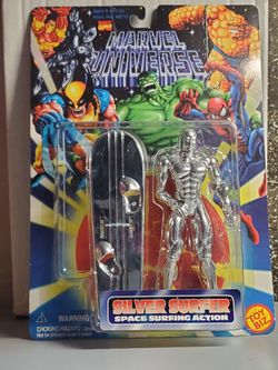Marvel Comics Fantastic Four Thing / Invisible Woman  / Silver Surfer Figures 
