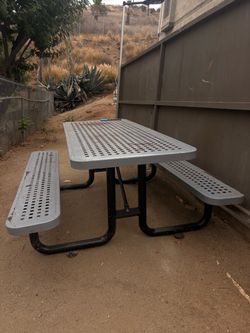 XL dining lunch table outdoor seating