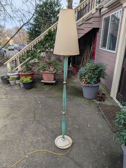 Vintage glass stem lamp