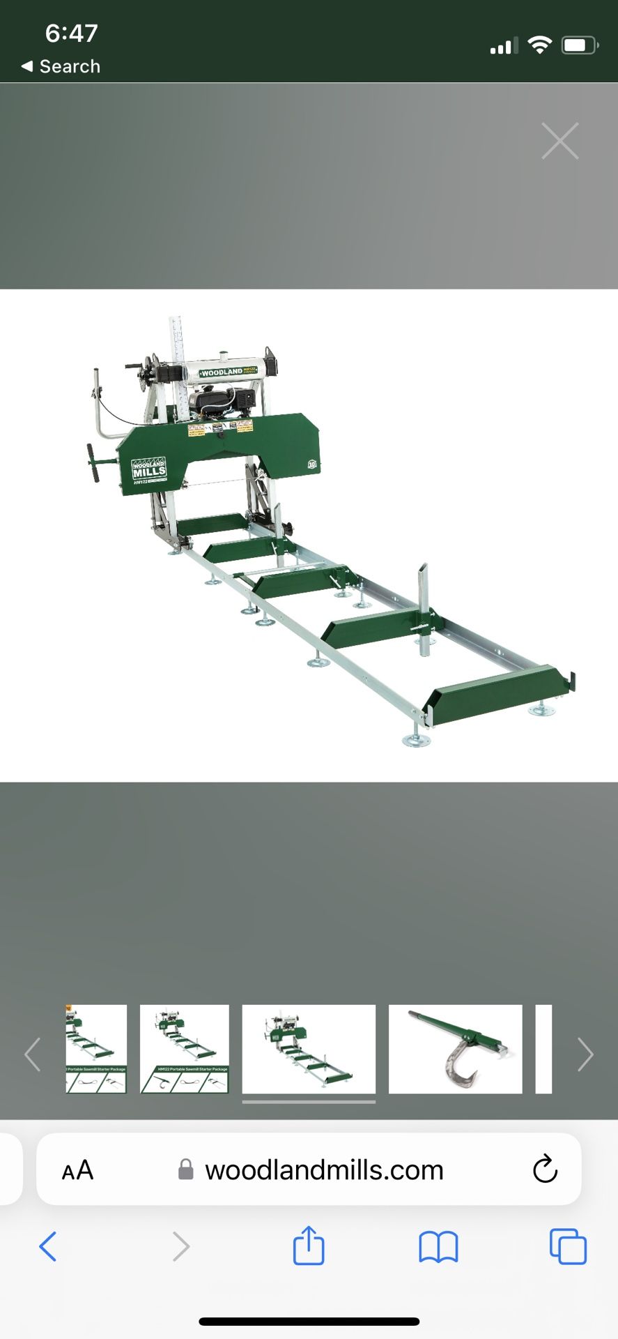 Woodland Mills HM122 Saw Mill Bandsaw