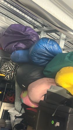 Lot of Bean Bag Chairs Assorted Colors