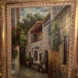 Original Oil Painting 26 In X 23 In Without Frame. ARTIST VARGAS