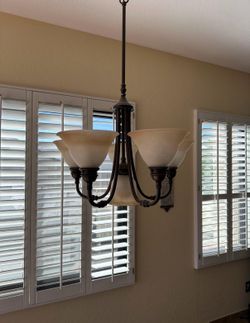 5-Light Bronze Chandelier