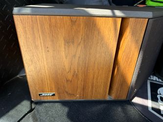 Bose 4.2 Stereo Everywhere Speakers Pair Vintage Wood Veneer Pre-Owned