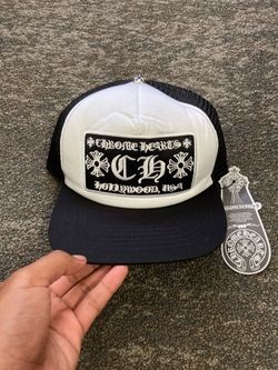 Chrome hearts black and white ch hat
