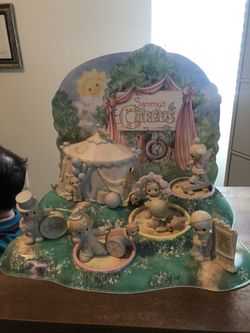 Precious Moments Sammys Circus with Rare Store Display Stand