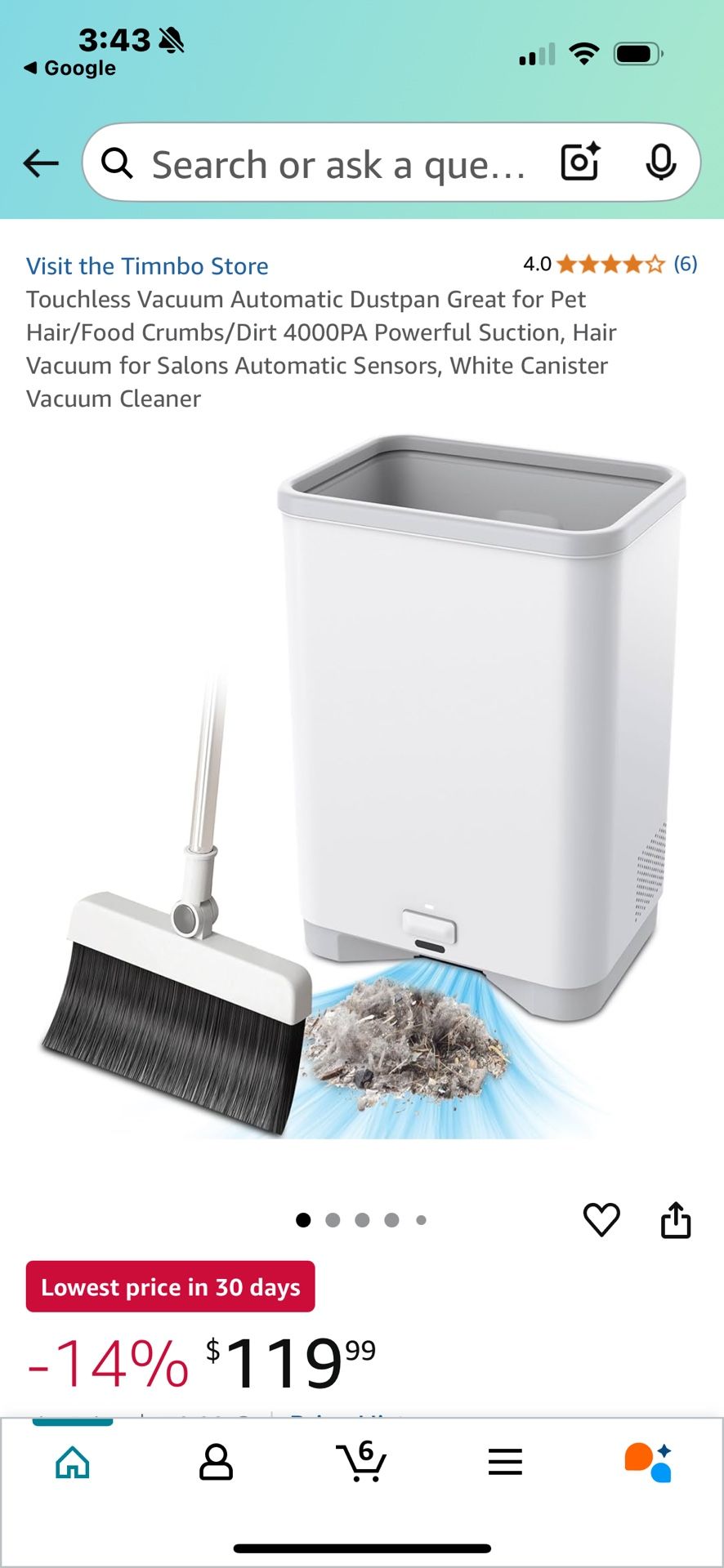 Touch less Vacuum Trashcan 
