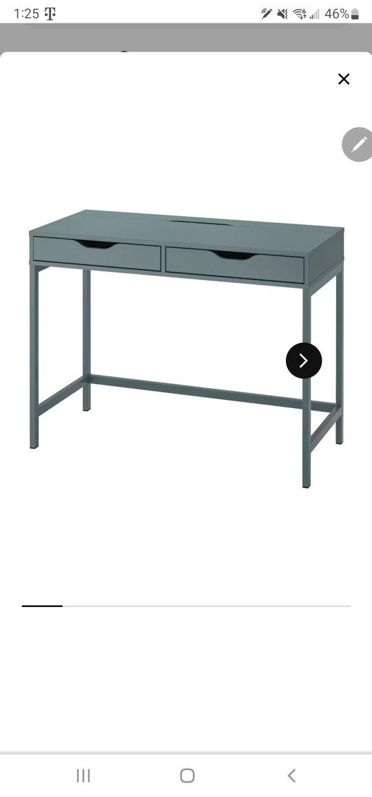 Ikea Alex Desk Gray Turquoise