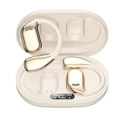 Open Ear Headphones, Wireless 5.4 Bluetooth Earphones with Digital Display,HiFi Stereo,Type-C Cable,Lightweight Open Earbuds for Sports Running,Workou