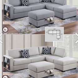 Sectional With Ottoman Set 