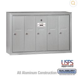 Salsbury 3505 Vertical Mailbox - 5 Doors - USPS Access