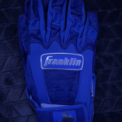 Blue Baseball Batting Gloves
