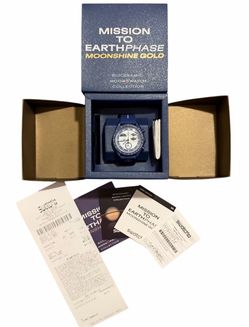 Omega x Swatch Mission to Earthphase Moonshine Gold