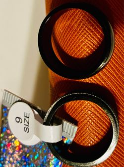 Size 9 Black Rings Set of Two