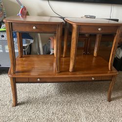 Wood Coffee Table Set