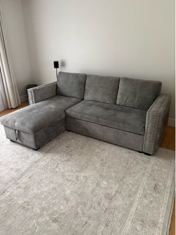 91'' Sleeper Modular Sectional Comfy L-Shape Couch Sofa for Living Room Apartment