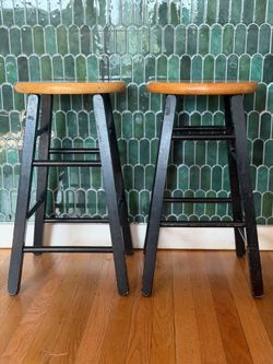 Timeless wood stools 24” H