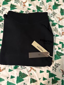 Essentials black hoodie with tags brand new size M