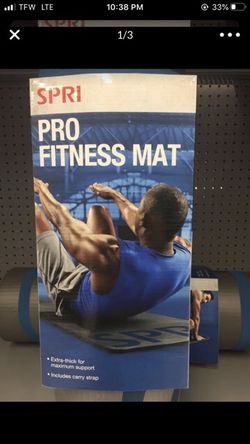 New Sealed Box Pro Fitness Mat Extra Thick For Maximum Support included carry strap