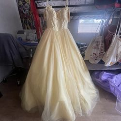 Prom Dress,yellow,size 4