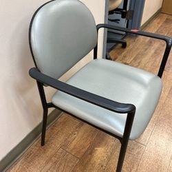 Chair Teal Upholstered Metal