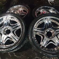 24" DUB WHEELS - AUTHENTIC - 6x139.7 (6x5.5) - 305/35/24 DECENT TREAD - PRICED TO SELL!!!